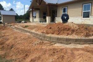exterior landscaping custom home project