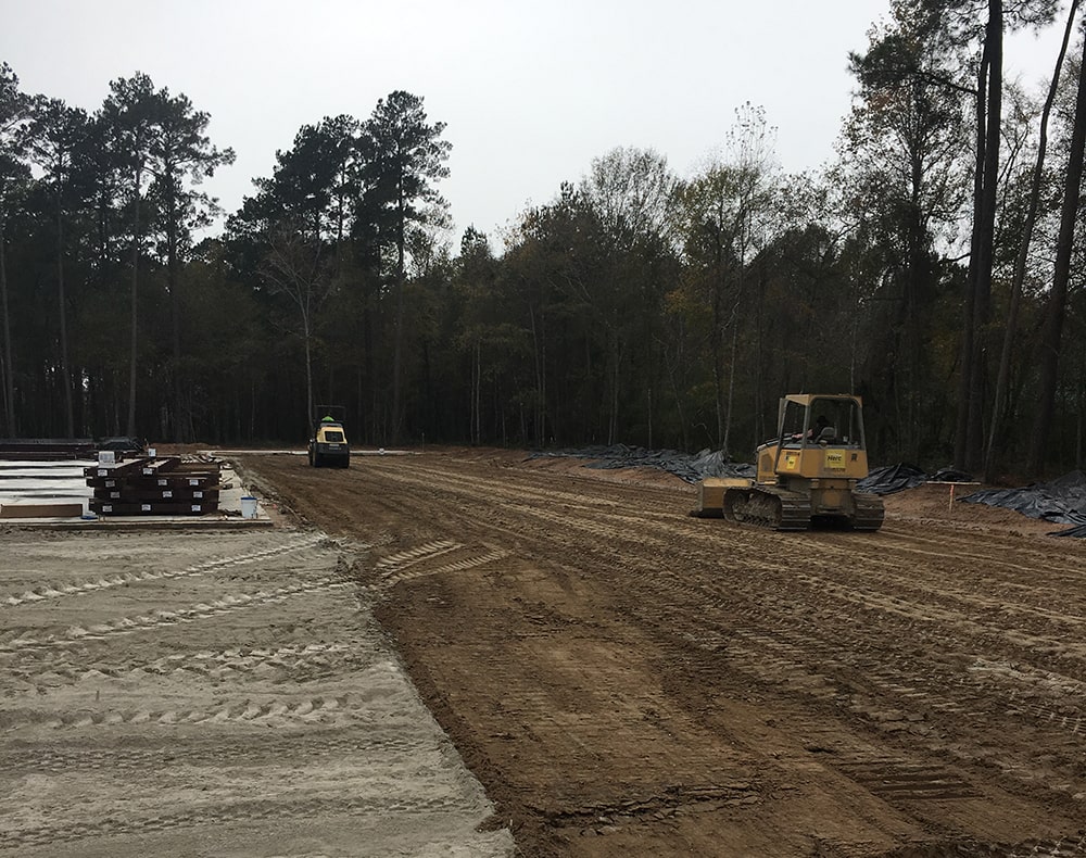 preparing land for facility construction